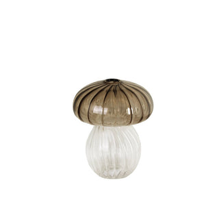 Strömshaga Glasvase in Pilzform, braun, 13 cm