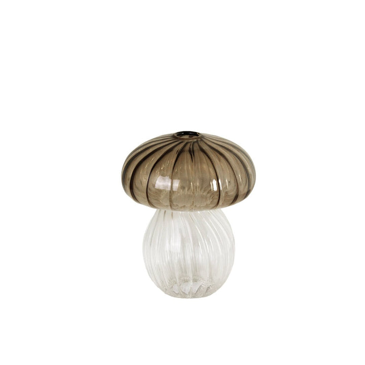 Strömshaga Glasvase in Pilzform, braun, 13 cm